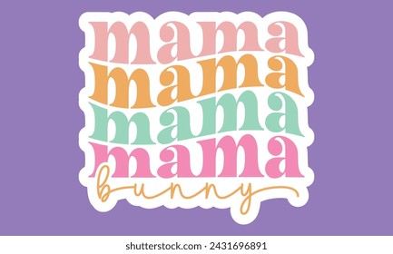 Retro Easter Sticker Bundle, Single Designs