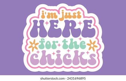 Retro Easter Sticker Bundle, Single Designs