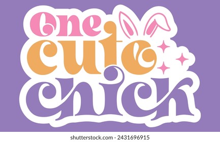 Retro Easter Sticker Bundle, Single Designs