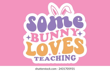 Retro Easter Sticker EPS Bundle, Single
Design