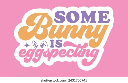 Retro Easter Sticker EPS Bundle, Single
Design