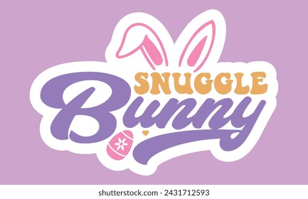 Retro Easter Sticker EPS Bundle, Single
designs