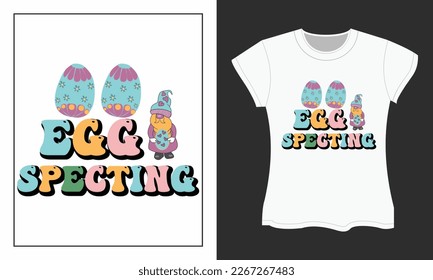 Retro Easter Sublimation Design. Retro Easter Day SVG T-shirt Design.