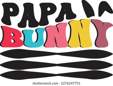 Retro Easter Svg Design, Vector