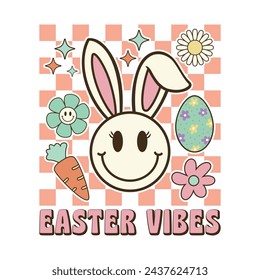 Retro Easter Vibes T Shirt Sublimation