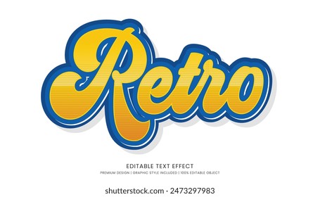 retro editable 3d text effect template bold typography and abstract style drinks logo and brand