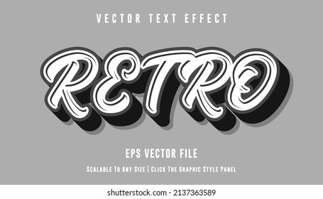 Retro editable text effect for business logo and brand