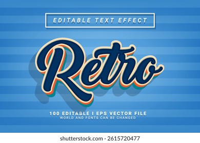 Retro Editable Text Effect Design
