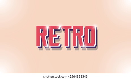 Retro, Editable text effect, text style theme and premium vector