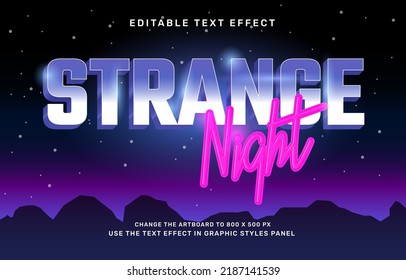 retro editable text effect template