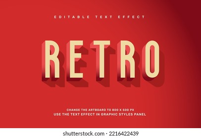 retro editable text effect template