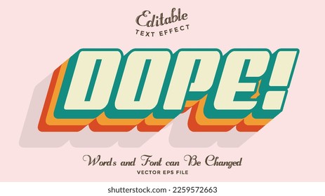 Retro editable text effect template, Slang Words