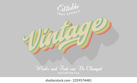 Retro editable text effect template, Slang Words