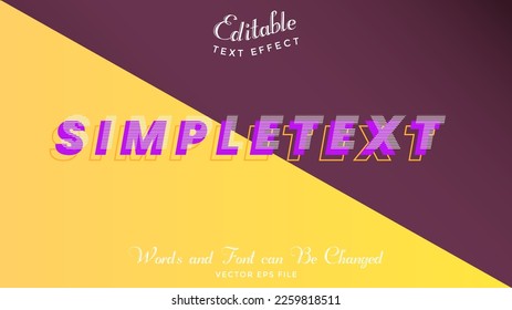 Retro editable text effect template, Slang Words