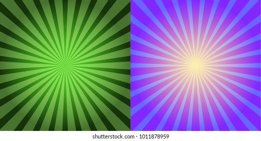 Retro editable vector Sunburst - stock vector