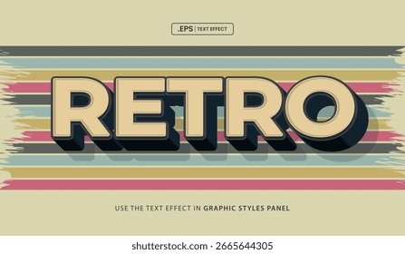 Retro effect, editable text style