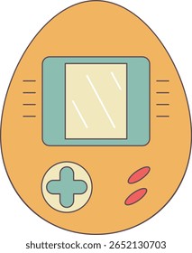 Console de jogo portátil em forma de ovo retrô