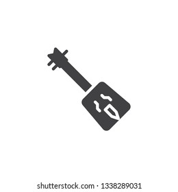 Retro electric guitar vector icon. filled flat sign for mobile concept and web design. Guitar musical instrument glyph icon. Symbol, logo illustration. Pixel perfect vector graphics