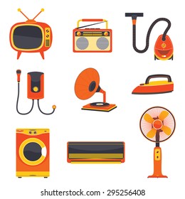 Retro Electric Home Appliance Vector