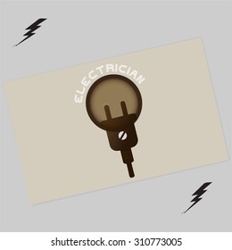 retro electrician vector illustrator