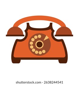 Retro electronic devices and vintage communication tools icons