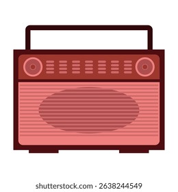Retro electronic devices and vintage communication tools icons