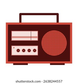 Retro electronic devices and vintage communication tools icons