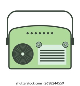 Retro electronic devices and vintage communication tools icons