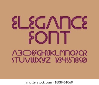 RETRO Elegance font set in vector format