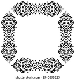 Retro, elegant and classy decorative frame. Decorative elements. Creative black and white border.