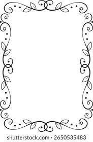 Retro elegant ornamental frame border vector illustration