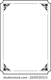 Retro elegant ornamental frame border vector illustration