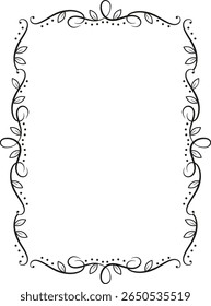 Ilustración vectorial de borde de marco ornamental elegante retro