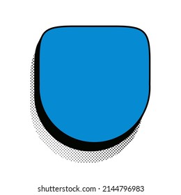 Retro element design style blue color halftone shadow for sale banner, button, element design ui interface, web symbol. Vector 10 eps