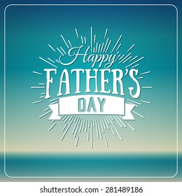 Retro elements for Father's Day calligraphic designs. Vintage ornaments.Happy Father's Day Typographical Background.  Vector illustration. 