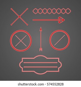 Retro elements for logo design