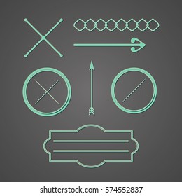 Retro elements for logo design