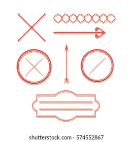 Retro elements for logo design