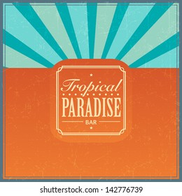 Retro elements for Summer calligraphic designs
