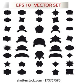Retro elements for summer calligraphic designs ,vintage ornaments vector,black labels.
