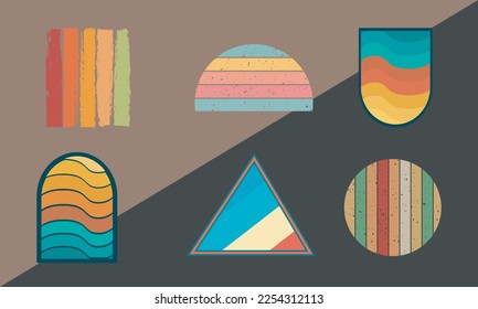Retro Elements Vector Illustration Collection