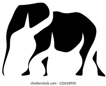 Retro Elephant Symbol