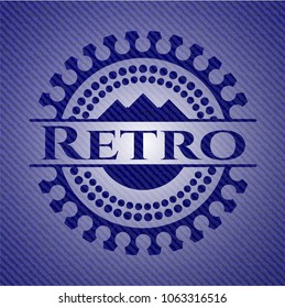 Retro emblem with jean texture