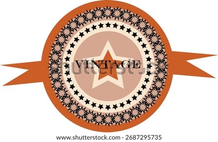 Retro emblem vector with vintage