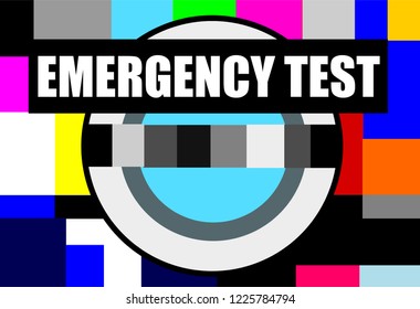 retro emergency television test pattern