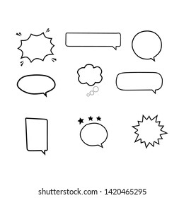 Retro empty comic bubbles Vector illustration, vintage design, pop art style