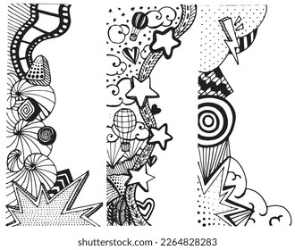 Retro empty comics elements with black halftone shadows on transparent background. Vector illustration, vintage design, pop art style.