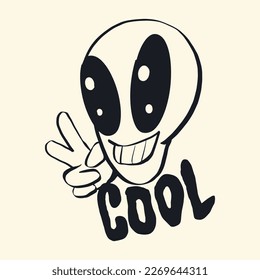 Retro Essentials. A Black and White Vector Graphics Character