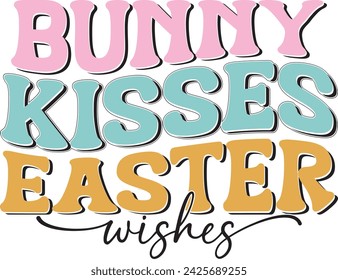 Retro Ester Sublimation Designs. Holiday Festive Graphics for Apparel and Cloth Printing. Ready Template for Print on Demand Business and Print Related Industry.