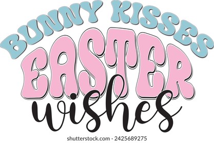 Retro Ester Sublimation Designs. Holiday Festive Graphics for Apparel and Cloth Printing. Ready Template for Print on Demand Business and Print Related Industry.